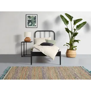 loft24 Bett Ariel, Metallbett, Bettgestell aus Metall, modern, 90x200 cm schwarz