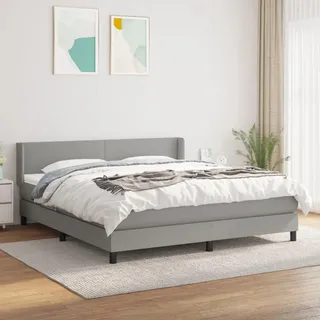 vidaXL Boxspringbett 160 x 200 cm Hellgrau