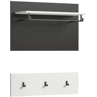 Livetastic Garderobenpaneel 80 x 73 cm Grau/Weiß