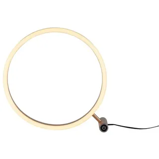 Tischlampe Tischleuchte Nachttischlampe Touchdimmer Ring Design messing D 28 cm