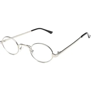 budiniao Retro Herren Winzige ovale Metallbrille Leichter Rahmen mit UV Schutz für modische Vintage Brillen PC - As described