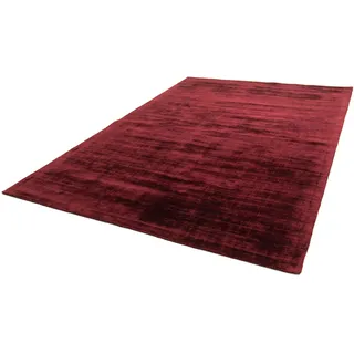 Teppich »Designer Teppich Chester«, rechteckig, Viskose, 75060035-0 Dunkelrot 10 mm