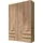 Level 150 x 236 x 58 cm Plankeneiche Nachbildung mit Schubladen