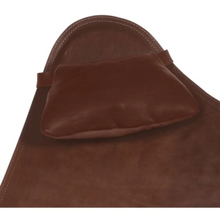 Cuero Design Pampa Mariposa Nackenkissen aus pflanzlich gegerbtem Leder in der Farbe Chocolate, 3100104