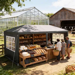 JOIEYOU Pavillon 3x6m Wasserdicht Partyzelt mit 4 Seitenwänden & Reißverschlusstür Gartenpavillon aus Metallgestell für Garten, Party, Camping (Anthrazit)