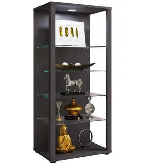 VCM Standvitrine Glasol 52 x 35 x 115 cm Schwarz