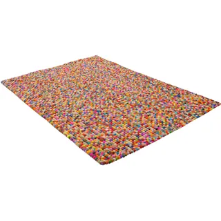 THEKO Wollteppich THEKO "Felty 2.2" Gr. 1, bunt (multi), B:40cm H:22mm L:60cm, Wolle, Teppiche, Filzkugel-Teppich, reine Wolle, handgefertigt, auch als Läufer