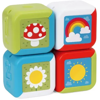 Chicco 2in1 Multiaktivitäts-Würfel, Set mit 4 farbigen Tierblöcken, stapelbar für sensorischen Spaß, manuelle und logische Aktivitäten, Spielzeug für Kinder, 10-36 Monate