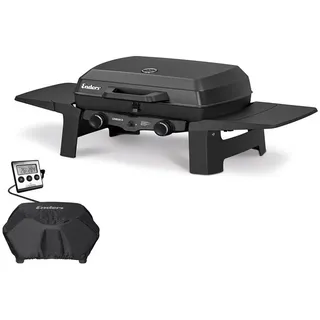 Enders® Gasgrill Urban II Camping Gasgrill 2 Brenner + Wetterschutzhülle + Thermometer