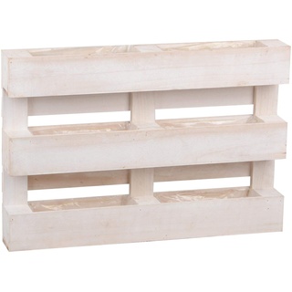 UNUS Deko Paletten Pflanzkasten, Blumenkasten Wanddeko Holz 60x41x8,5 cm