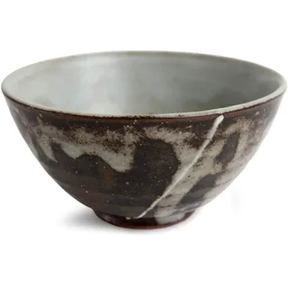 Minoribo Mino ware KSC107 Reisschale aus japanischer Keramik, traditioneller Stil, hergestellt in Japan (Import aus Japan), Braun