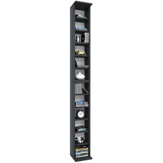 VCM CD-Regal Bigol 21 x 20 x 183 cm Schwarz