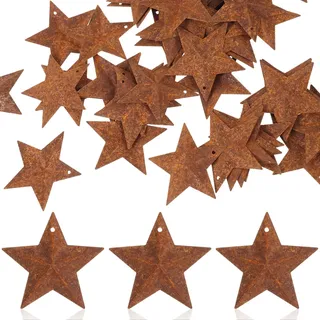 ifundom 50stücke Rostige Metallsterne Vintage Eck Sterne Für Bastelprojekte Weihnachtsdekoration Rustikale Handwerkskunst Für Festliche Atmosphären Und Wanddeko