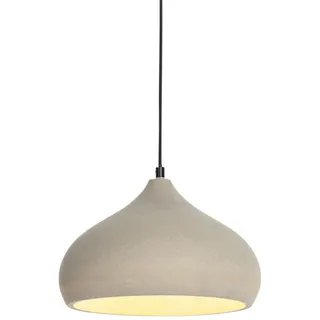 Qazqa Pendelleuchte Nick, ohne Leuchtmittel, Warmweiß, QAZQA Hängeleuchte, e27, Grau, Stein/Beton, Modern grau