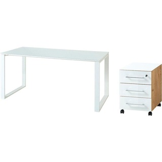 Büro-Set »GW-Monteria«, (Set, 2 St.), eiche-weiß, , 13140509-0