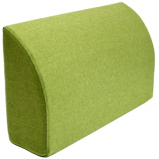 Rückenlehnen-Stützkissen Für Bett-Kopfteil Und Sofa, Rückenstützkissen Für Bürostuhl Und Autositz, Lendenwirbelstützkissen, Schwamm-Rückenkissen, Abnehmbarer, Waschbarer Leinenbezug ( Farbe : Grün , G