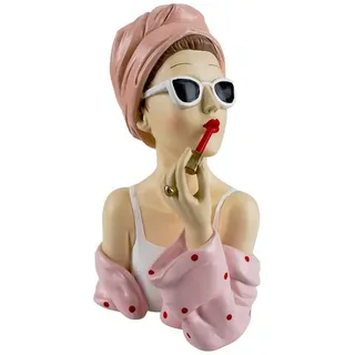 formano Dekofigur Deko Büste Dame modern Dekofigur Frauenbüste Handbemalt 27 cm bunt