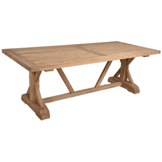 Garden Pleasure Gartentisch, Tisch KISAR Teak recycelt 220cmtischmöbel Möbel Outdoor braun