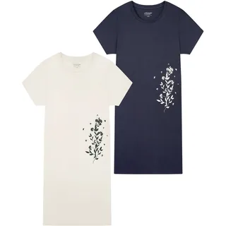uncover by SCHIESSER Damen Nachthemd Nightwear - kurzarm 2er Pack