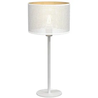 Tischlampe LOFT SHADE 1xE27/60W/230V Ø 25 cm weiß/gold - Weiß/Gold