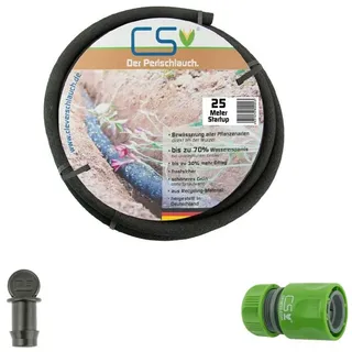 CS Perlschlauch Startup 25 m mit Zubehör für Gartenbewässerung Tropfschlauch zur Beetbewässerung und Hochbeet Bewässerung Made in Germany