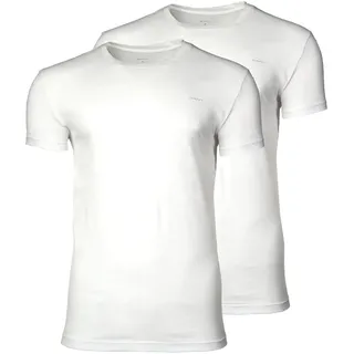 GANT Herren T-Shirt, 2er Pack - C-NECK T-SHIRT 2-PACK, Rundhals, kurzarm, Cotton Weiß S