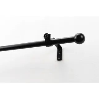 GARESA Vorhangstange Bolti mit offenem Träger 1-läufig Ø 16 mm 200 cm Schwarz