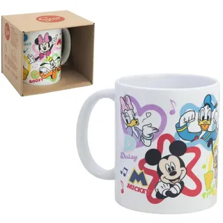 Disney Mickey Mouse und seine Freunde Cartoon Keramik-Tasse mit Sublimationsdruck, Frühstückstasse 325 ml für Kinder