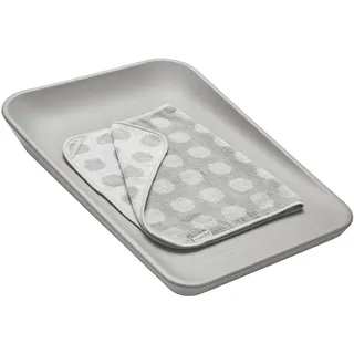 Leander Wickelauflage Matty pearl grey + Topper cool grey