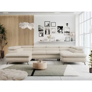MKS Meble Ecksofa Boucle 3-Sitzer Beige