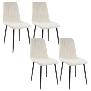 Albatros Esszimmerstuhl GARDA Stoff beige 4er Set