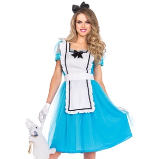 Leg Avenue 85374 - Klassische Alice Damen kostüm , Größe X-Large (EUR 42), Blue, White