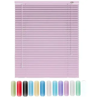 Jalousie Aluminium 25cm 45cm 50cm 70cm 90cm 100cm 120cm 160cm Breit, Alu-Jalousetten, Sichtschutz, Jalousette Horizontale tür Fenster Innen Außen Küche Haushalt(Pink)
