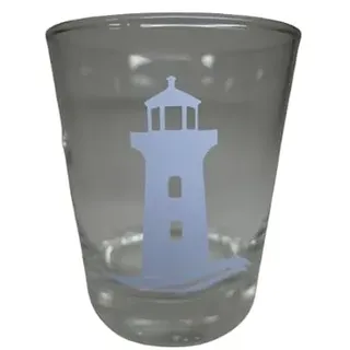 Lichtidee Teelicht Glas Windlicht Tischlicht Print mit Leuchtturm blau Herbst Handmade Unikat Maritim Geburtstag Ostern Muttertaggeschenk