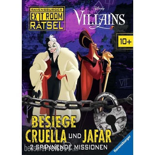 Ravensburger 496464 - Ravensburger Exit Room Rätsel: Disney Villains - Besiege Cruella und Jafar