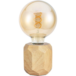 Pauleen 48159 Woody Sparkle Tischleuchte aus Holz skandinavische Tischlampe Würfellampe max25W E27 Holz 230V