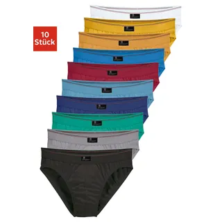LE JOGGER Slip (Packung, 10 St.), nur einfarbig, Gr. 5 (M), blau, gelb, grün, weiß, schwarz, | 320914-5