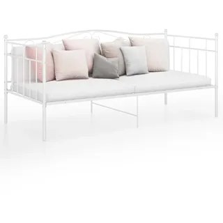 vidaXL Schlafsofa 90 x 200 cm Weiß