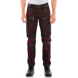 Bequeme Jeans CIPO & BAXX Gr. 32, Länge 32, rot (bordeaux) Herren Jeans im Regular Fit-Schnitt