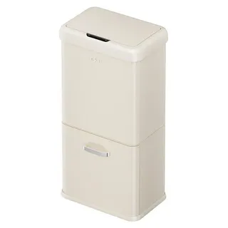 EKO - Vintage Sensor Abfaleimer 32+18 Liter - Steel Plastic - Vanille Cream - Creme