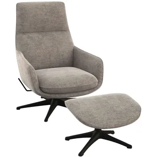 flexlux Drehsessel Marinella Polyester 75 x 103 x 95 cm Schwarz mit Liegefunktion