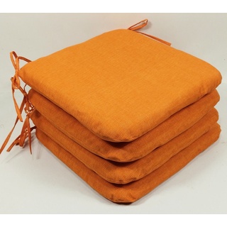 Rattani Stuhlkissen Sitzkissen Stuhlkissen Billy 40 x 40 cm Orange, Set 4 orange
