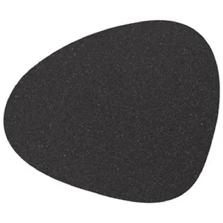LindDNA Tischset Curve L Recyceltes Leather Core Anthrazit, Maße: 37cm x 44cm, 991390