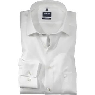 Olymp Businesshemd "Luxor modern fit", Herren, Gr. 47, N-Gr, beige (hellbeige), Web, Obermaterial: 100% Baumwolle, Hemden