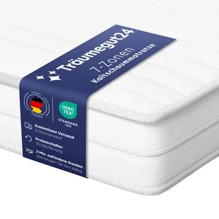 Träumegut24 AquaFlex 7-Zonen Matratze 180x200 cm | H3&H4 | Ergonomische Kaltschaummatratze | Hypoallergen & Antibakteriell | Bezug abnehmbar & waschbar | Oeko-TEX® (180 x 200 cm, H3&H4, 9 cm)