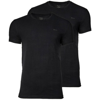 GANT Herren T-Shirt, 2er Pack - C-NECK T-SHIRT 2-PACK, Rundhals, kurzarm, Cotton Schwarz 2XL