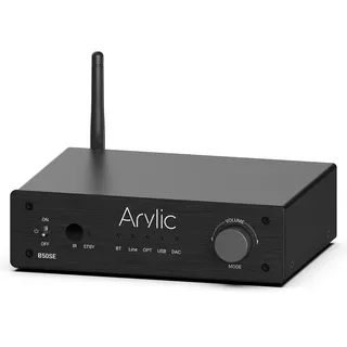 Arylic B50 SE Bluetooth Stereoanlage Audio Verstärker Receiver 2.0 Kanal 50W x 2 mit Subwoofer Ausgang. Freie APP EQ-Einstellung und ordnungsgemäße Verwaltung der Bassfunktion mit der Frequenzweiche.