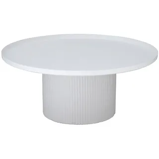 Grafelstein Dekoplateau groß - Kerzenteller, Dekoteller, Ø 25,5cm - Elegantes Design, Ideal für Kerzen & Deko, Vielseitig verwendbar, Metall, weiß