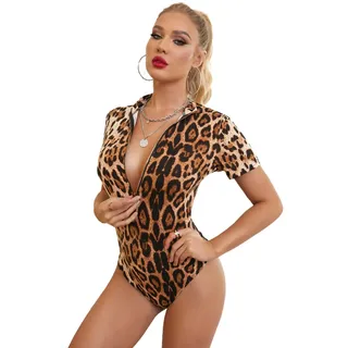 NBBNYJ Damen Eleganter Body Spitze Schwarz Kurzarm Baumwolle Dessous Jumpsuit Lingerie Teddy Unterwäsche Sexy Top Babydoll Nachtwäsche - S