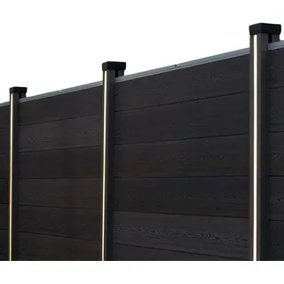Home Deluxe Nutleiste mit Solar LED Beleuchtung Gummi 5er Set IP65 grau/schwarz